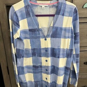 Isaac Mizrahi size S Blue and white Cardigan. Perfect condition
